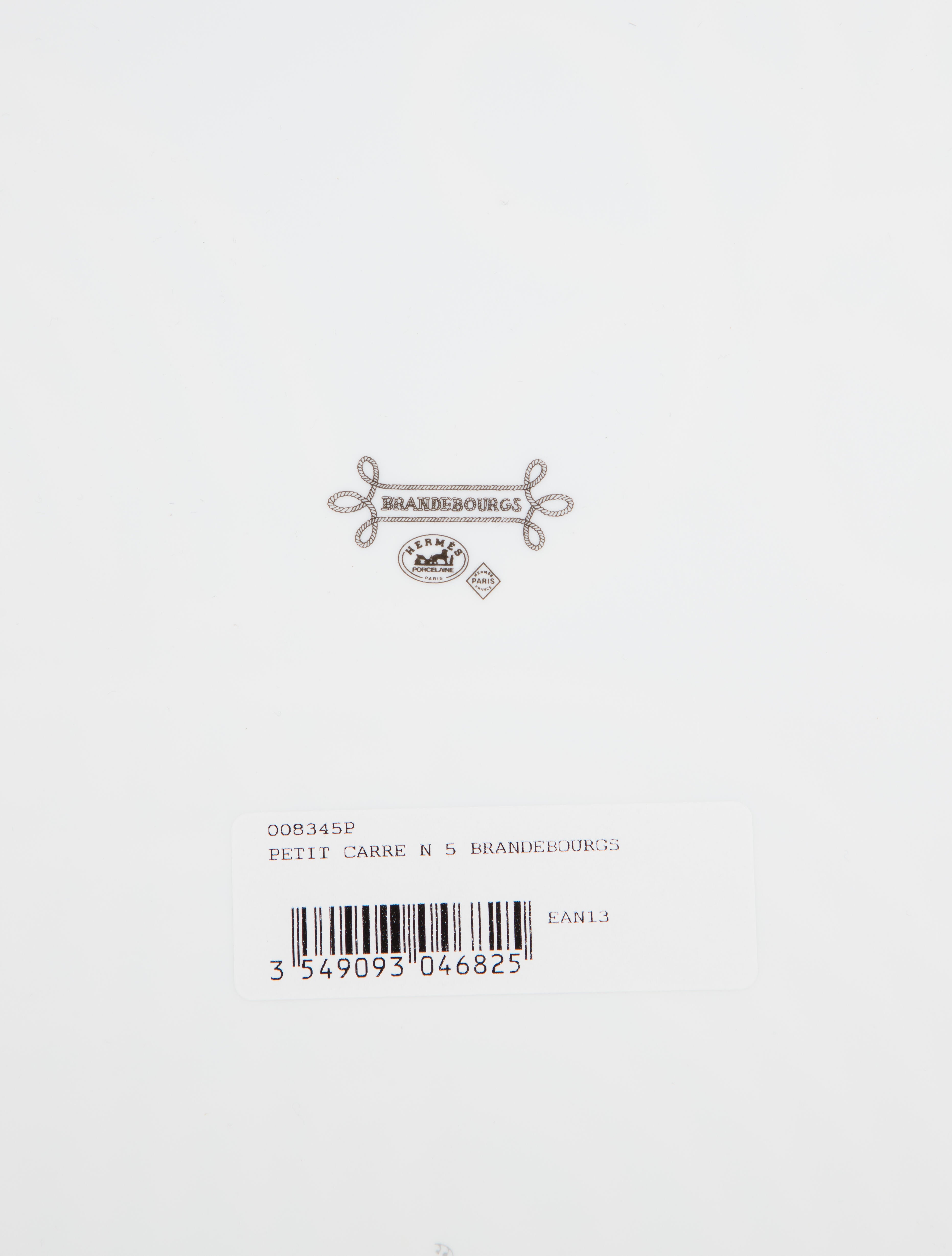 Hermès 5-Piece Brandebourgs Square Plate Set